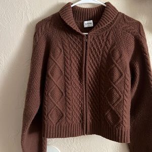 Aritzia soft cable knit sweater